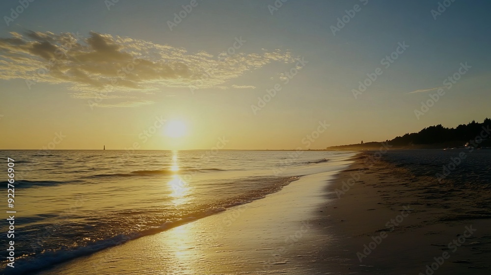 Naklejka premium Sunset at the Beach