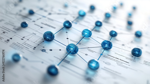 A dendrogram chart illustrating the hierarchical relationships between different elements, with branches and nodes in a clean, modern layout. photo