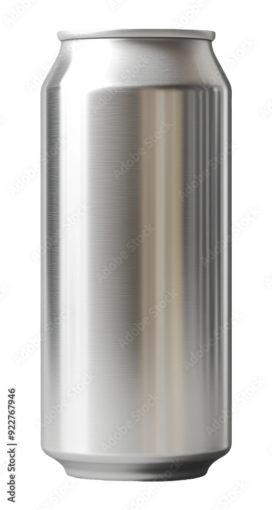 Simple aluminum can on a white background, cut out - stock png. Simple aluminum can on a white background, cut out - stock png.