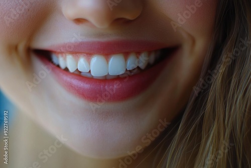 Beautiful smile girl with white teeth. natural skin studio portrait. close up