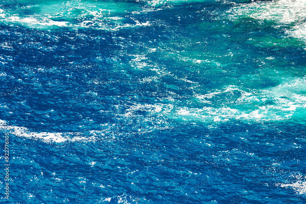 Background of colourful surface of blue and turquoise Mediterranean Sea Background of colourful surface of blue and turquoise Mediterranean Sea