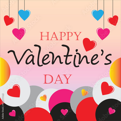 Happy valentine's day greetings vector template design. valentine greeting text with elegant background. happy valentine's vector illustration design.