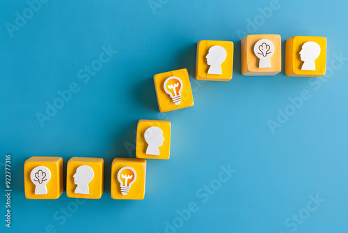 Innovative Ideas Represented by Light Bulb