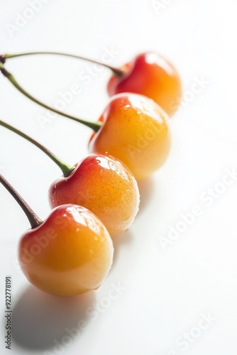 Mystic photo of Rainier Cherry, isolated on white background