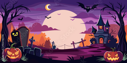 Halloween background vector, Halloween background flat design, vector Halloween background in flat design, haunted house vector free, Halloween backgrounds, Halloween background photos, Halloween vect