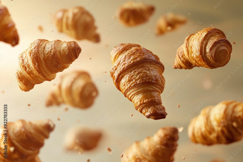 bunch of croissants are flying - generative ai bunch of croissants are flying - generative ai