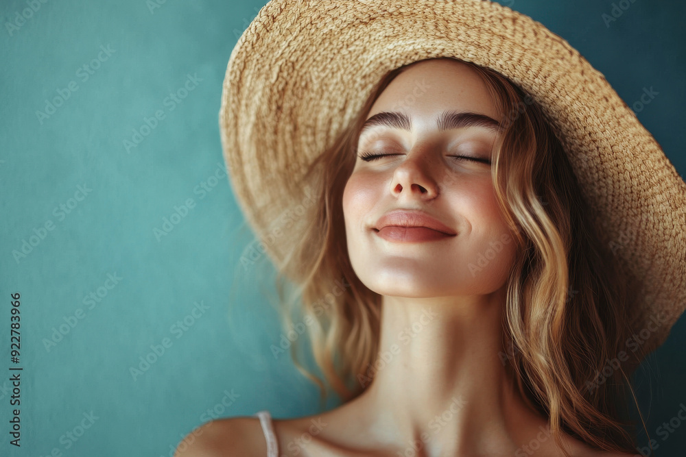 A close up of a woman's face with her eyes closed A close up of a woman's face with her eyes closed