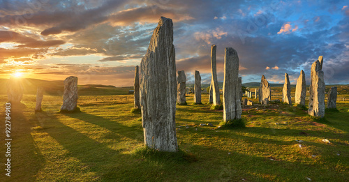 Callanish Stones, Tursachan Chalanais, neolithic standing stones, Isle of Lewis, Outer Hebrides, Scotland photo