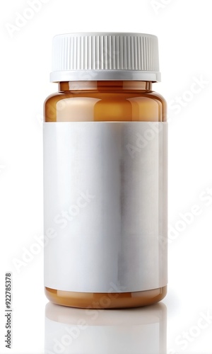 High Quality Pharmaceutical Packaging Orange Plastic Pill Bottles and Medication Storage Containers for Healthcare and Prescription Solutions photo