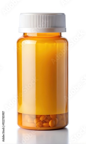 High Quality Pharmaceutical Packaging Orange Plastic Pill Bottles and Medication Storage Containers for Healthcare and Prescription Solutions photo