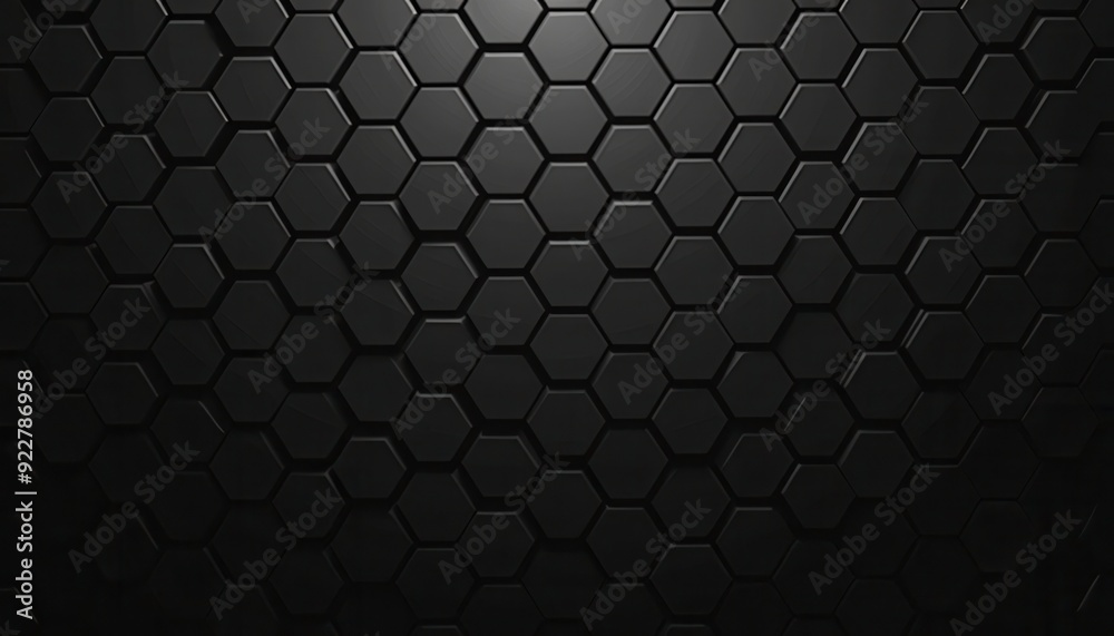 Abstract black hexagonal pattern background with sleek, modern texture. Abstract black hexagonal pattern background with sleek, modern texture.