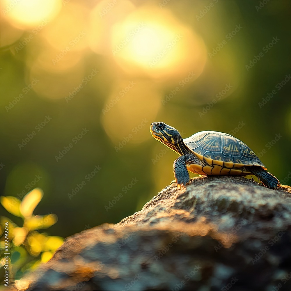 Obraz premium Turtle isolated on summer background