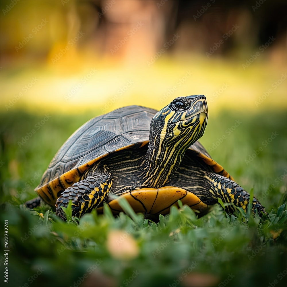 Obraz premium Turtle isolated on summer background