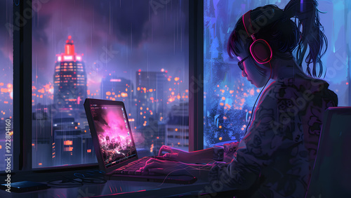 realistic high-resolution photo of city, with detailed background