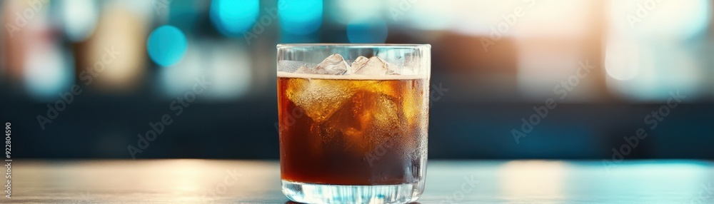 A refreshing cocktail served on the rocks, capturing the essence of relaxation and enjoyment in a vibrant bar setting. A refreshing cocktail served on the rocks, capturing the essence of relaxation and enjoyment in a vibrant bar setting.