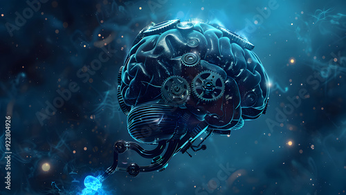realistic high-resolution photo of brain, with detailed background