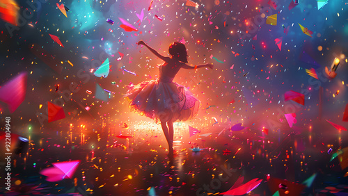 realistic high-resolution photo of ballerina, with detailed background