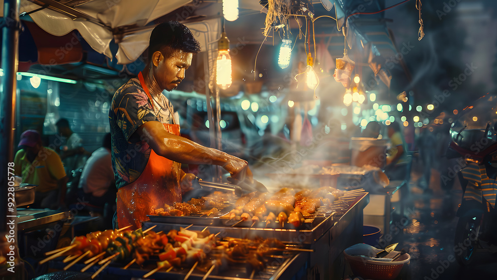 Naklejka premium realistic high-resolution photo of chef, with detailed background