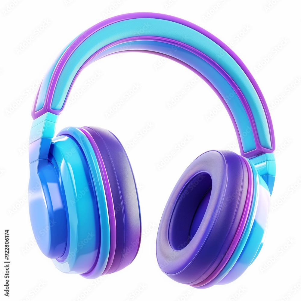 These vibrant headphones feature for enjoying music while on the go or relaxing at home, isolated on white background These vibrant headphones feature for enjoying music while on the go or relaxing at home, isolated on white background