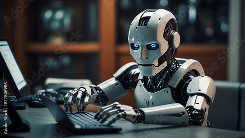 cyber security robotics illustration