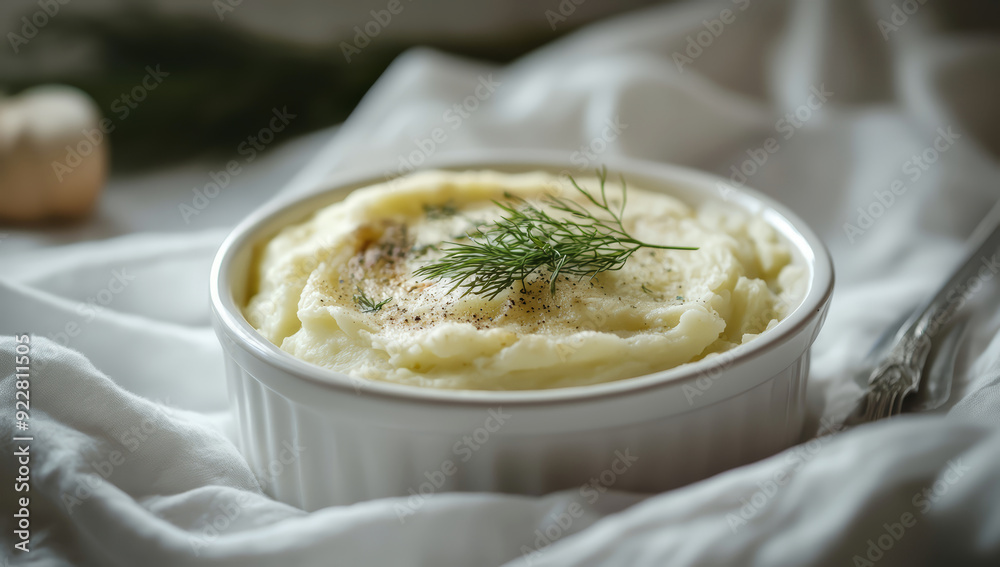 Creamy fish pie topped with fluffy mashed potatoes Creamy fish pie topped with fluffy mashed potatoes