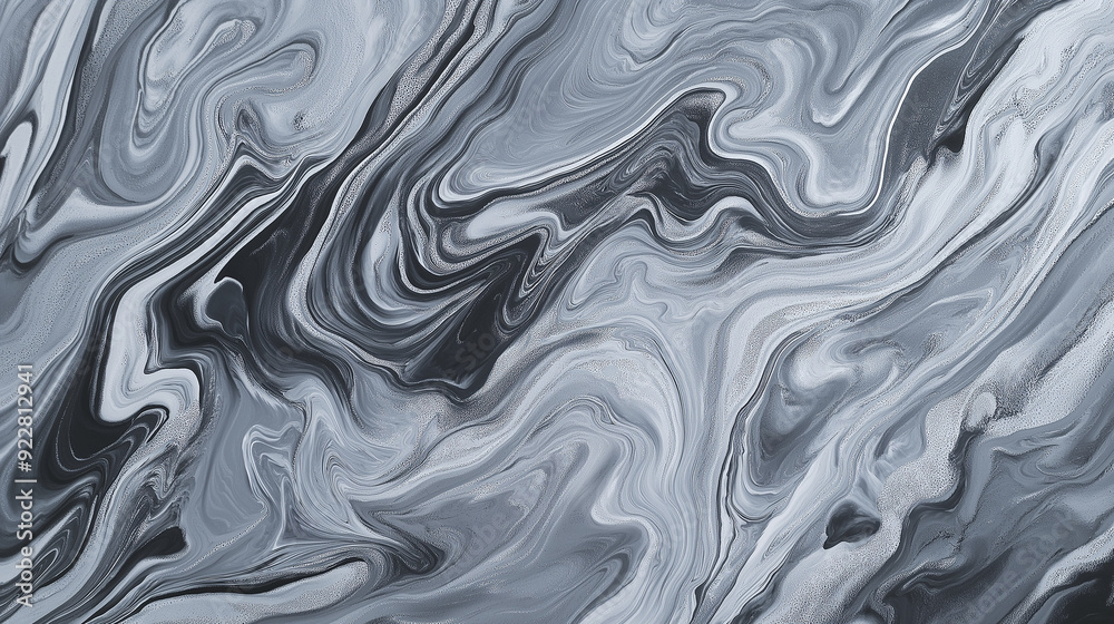 Obraz premium Monochromatic gray marbled paper background