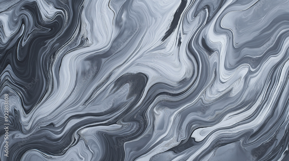 Obraz premium Monochromatic gray marbled paper background