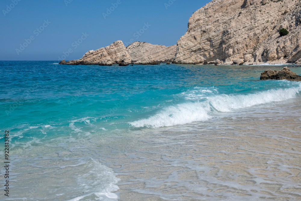 Obraz premium Amazing view of Petani Beach, Cephalonia, Greece