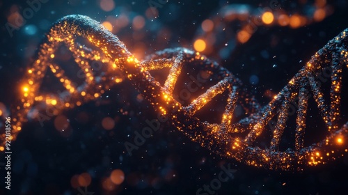 Glowing DNA Double Helix