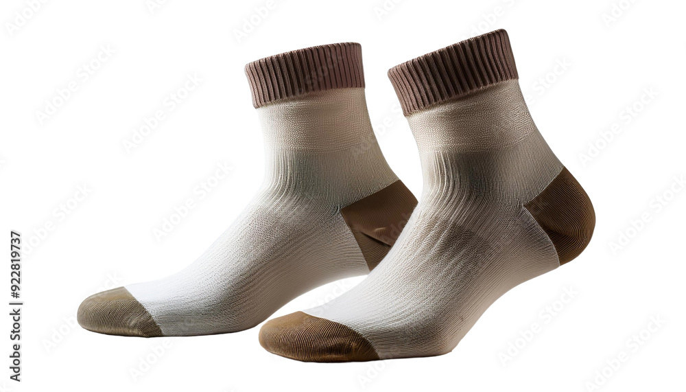 Close-Up of a Pair of Socks on White Background Close-Up of a Pair of Socks on White Background