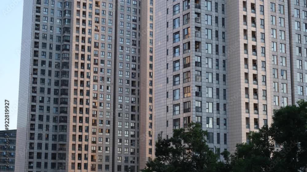 High-rise modern residential apartment buildings with numerous homes in Ningbo, China. An urban neighborhood community with many households in a populated city. High-rise modern residential apartment buildings with numerous homes in Ningbo, China. An urban neighborhood community with many households in a populated city.
