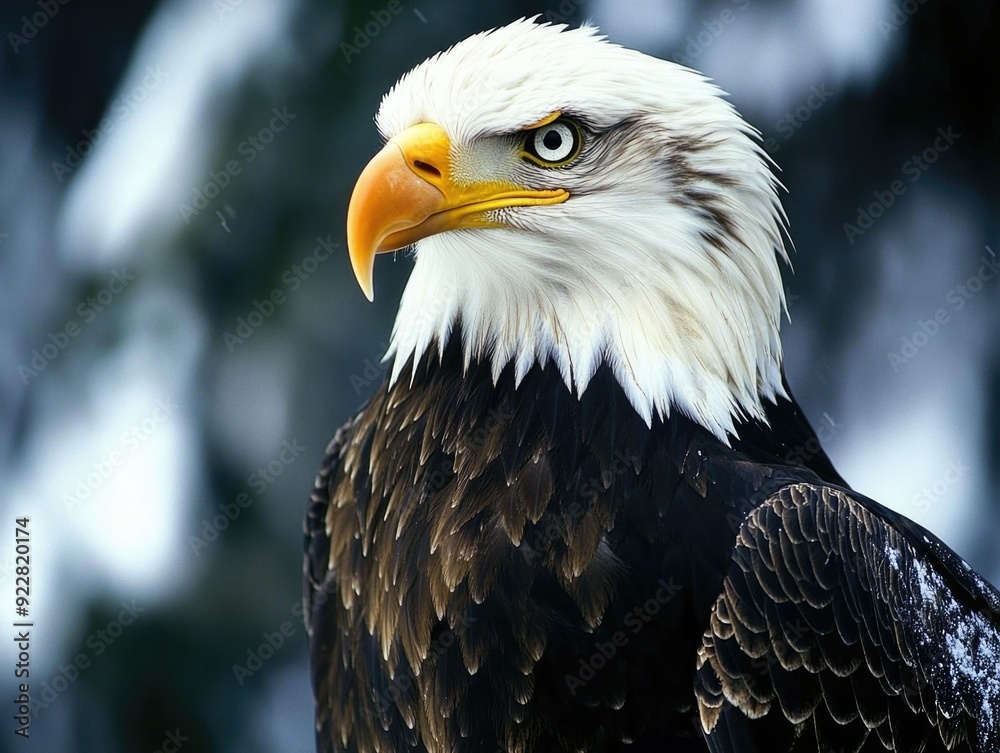 Obraz premium Majestic Eagle Soaring Against the Sky