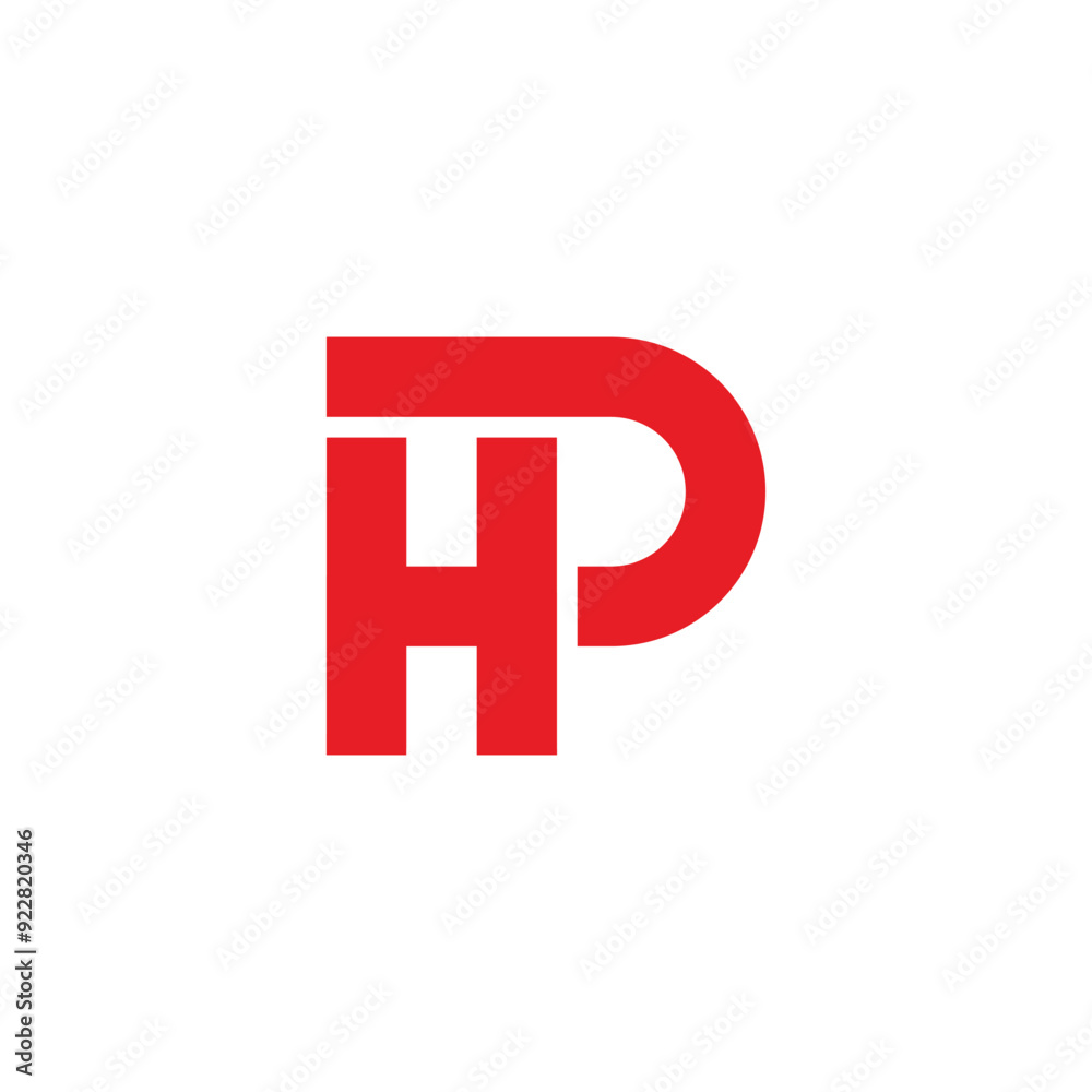 letter hp simple geometric motion logo vector letter hp simple geometric motion logo vector