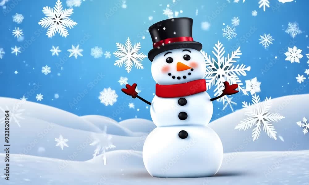 A happy snowman in the snow, with a bright carrot nose, coal eyes, and a big smile A happy snowman in the snow, with a bright carrot nose, coal eyes, and a big smile
