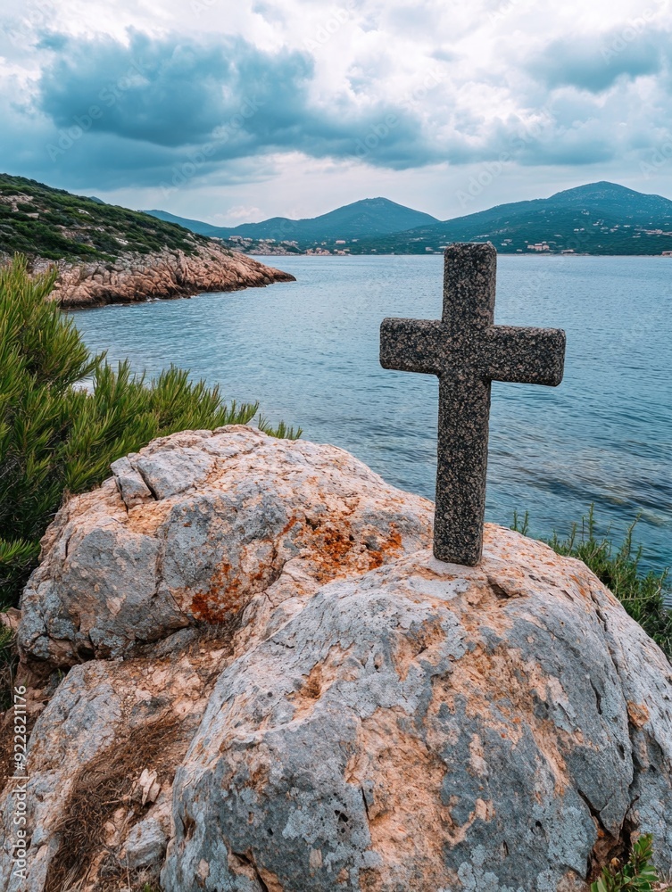 Cross on Rocks by the Sea Cross on Rocks by the Sea