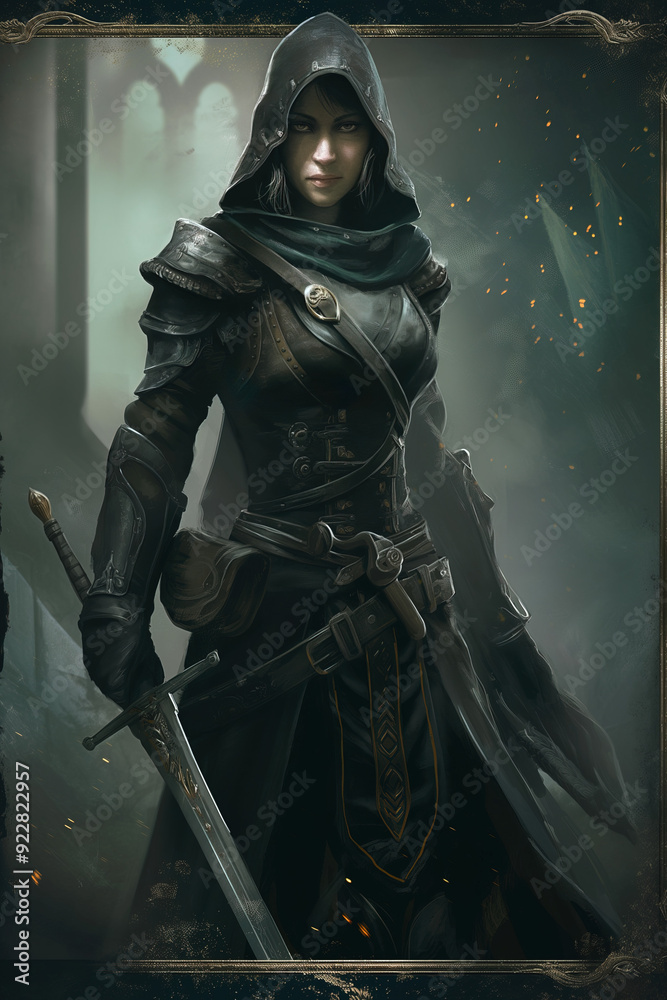 Naklejka premium RPG_Character_Card