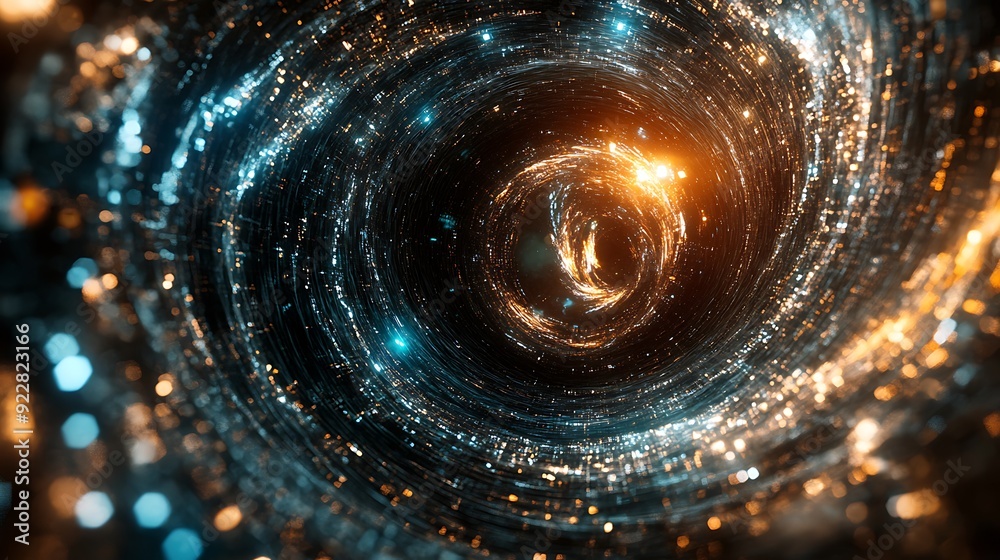 Swirling Digital Vortex of Code and Light, Representing AI Algorithms Complexity in Cosmic Futuristic Space Swirling Digital Vortex of Code and Light, Representing AI Algorithms Complexity in Cosmic Futuristic Space