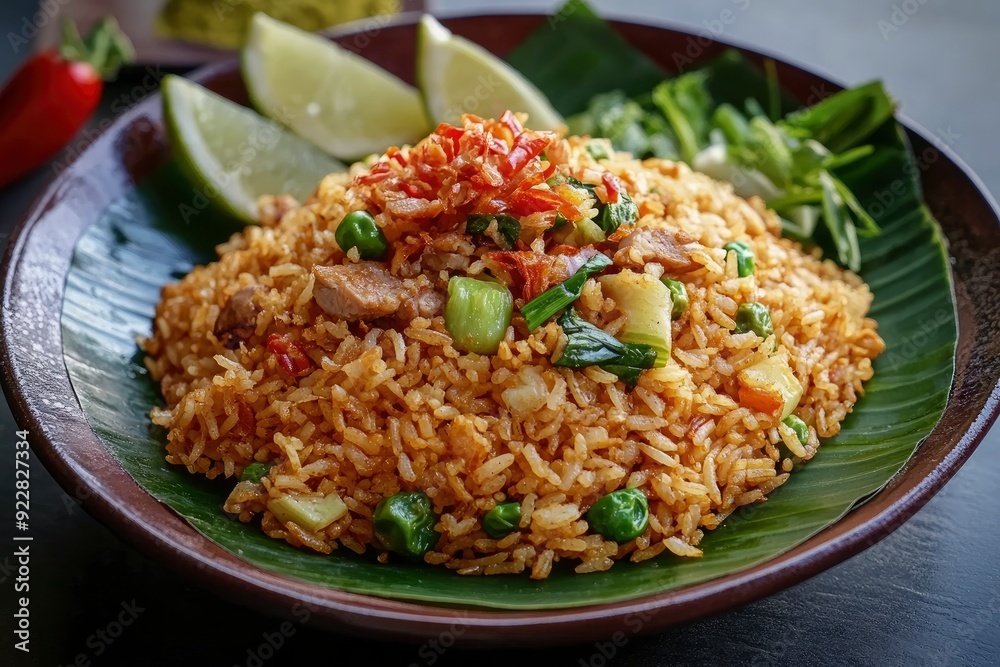 Nasi goreng is a Southeast Asian fried rice dish, usually cooked with pieces of meat and vegetables. Nasi goreng has long been considered an important - generative ai Nasi goreng is a Southeast Asian fried rice dish, usually cooked with pieces of meat and vegetables. Nasi goreng has long been considered an important - generative ai