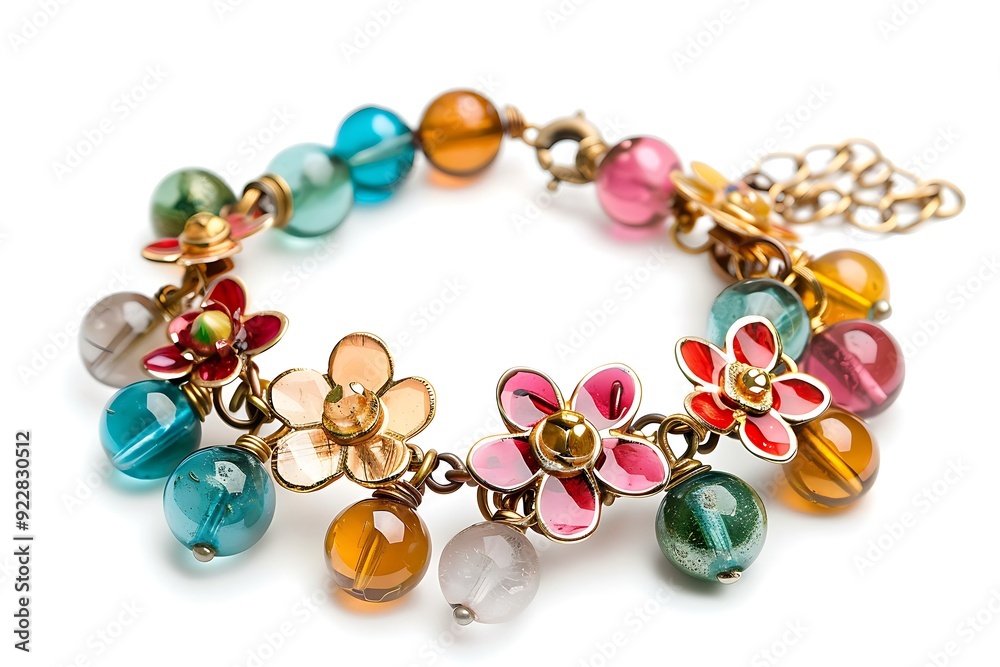Charm bracelet isolated on white background. Charm bracelet isolated on white background.