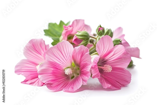 Chinese mallow isolated on white background.