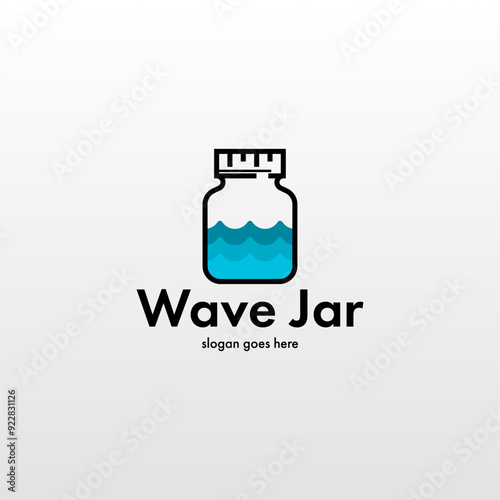 Simple and minimalist jar logo design