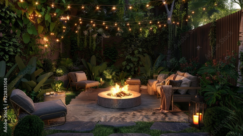 beautiful backyard decorated with lights and chairs beautiful backyard decorated with lights and chairs