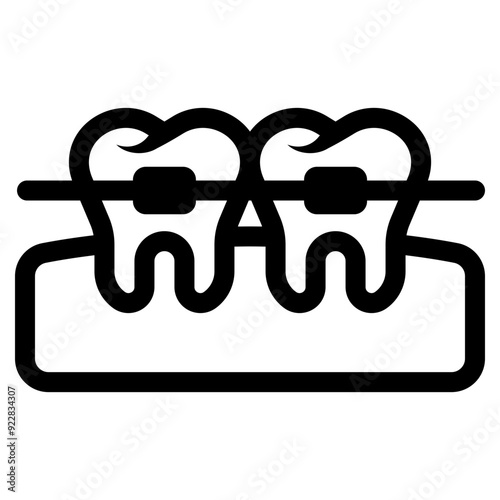 dental teeth braces icon