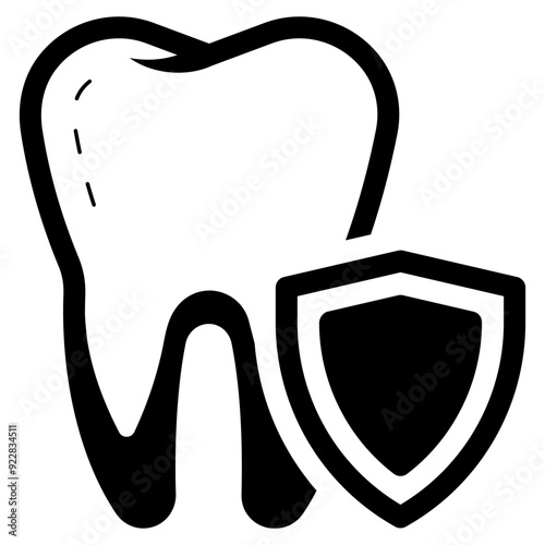 tooth shield secure protection icon