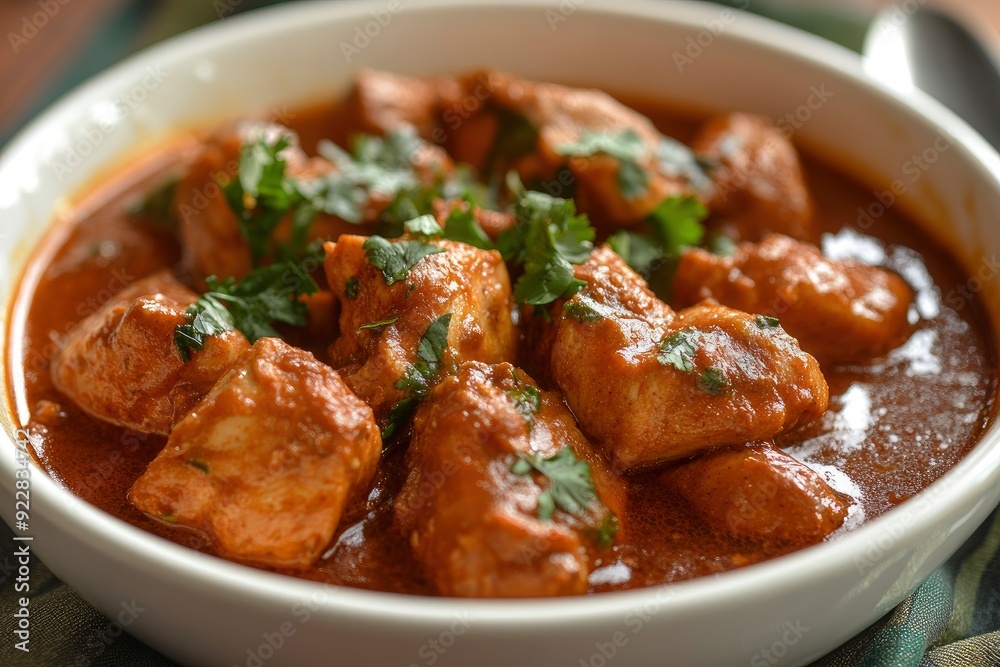 Tasty butter chicken curry dish from Indian cuisine - generative ai Tasty butter chicken curry dish from Indian cuisine - generative ai
