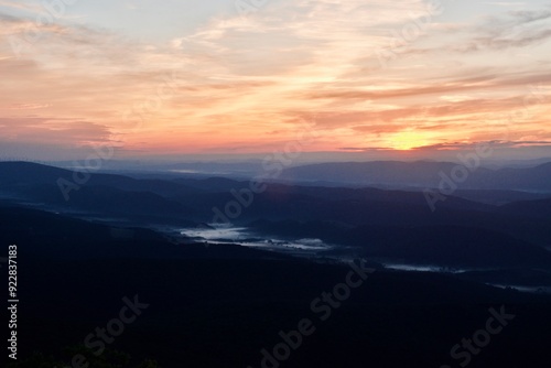 sunset in the mountains