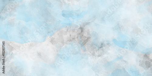 Abstract white watercolor high glossy and grungy texture background, light blue stripes luxury texture pattern background watercolor texture abstract blue spot softens into white a backdrop.