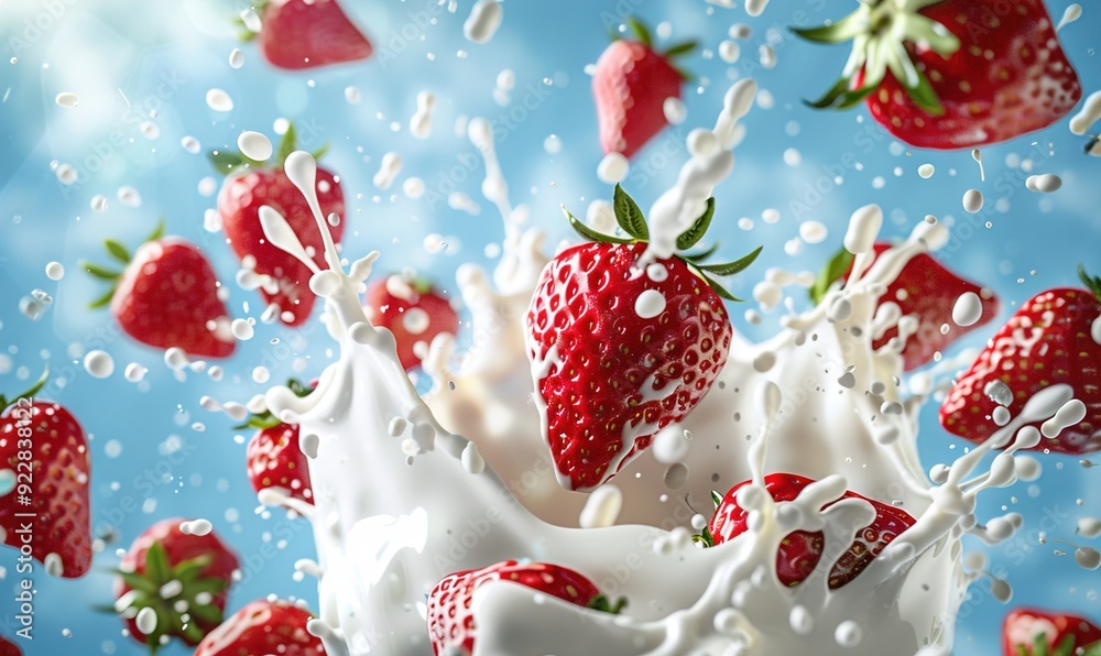 fresh strawberry fruit with splash water has sweet and sour taste with aesthetic Generate AI fresh strawberry fruit with splash water has sweet and sour taste with aesthetic Generate AI