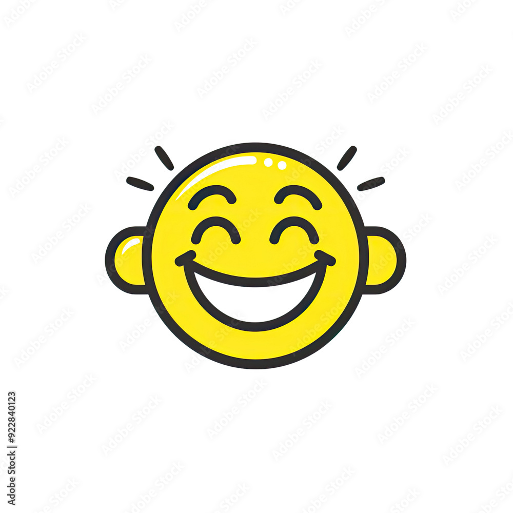 Smile Emoji illustration isolated No Background, Generative AI Smile Emoji illustration isolated No Background, Generative AI
