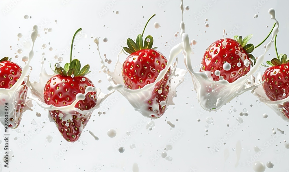 fresh strawberry fruit with splash water has sweet and sour taste with aesthetic Generate AI fresh strawberry fruit with splash water has sweet and sour taste with aesthetic Generate AI